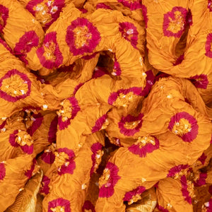 Mustard Woven Blended Bandhej Saree With Animal Motifs-Mustard