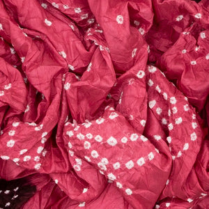 Pink Woven Blended Bandhej Saree With Paithani Border-Pink