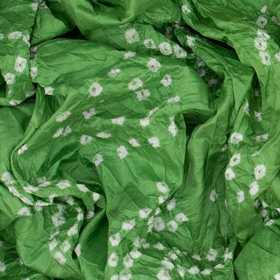 Light Green Woven Blended Bandhej Saree With Paithani Border-Light Green