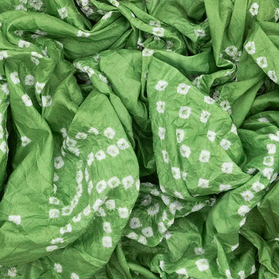 Pista Green Woven Blended Bandhej Saree With Paithani Border-Pista Green