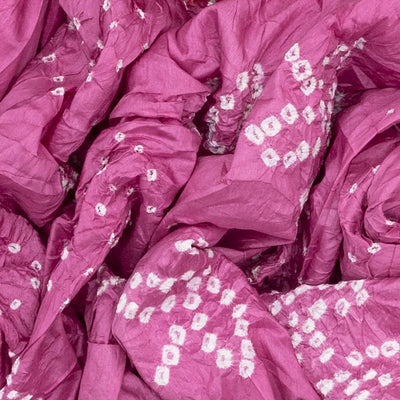 Lavender Woven Blended Bandhej Saree With Paithani Border-Lavander