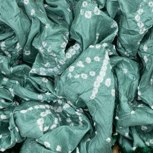 Shadow Green Woven Blended Bandhej Saree With Paithani Border-Shadow Green