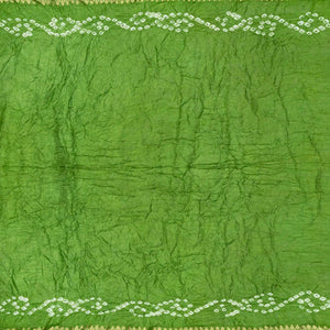 Oil Mustard Woven Blended Bandhej Saree With Elephant Motifs-OIL MUSTARD