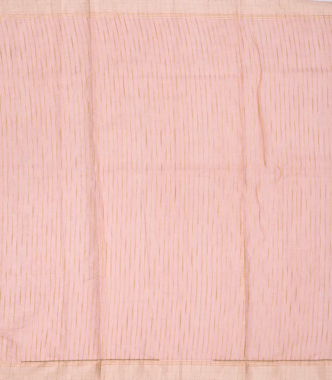 Baby Pink Tissue Embroidered Saree With Jaal Motifs-Baby Pink