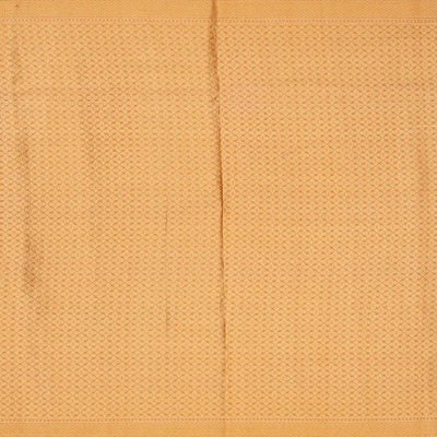 Peach Handloom Cotton Saree With Meena Floral Motifs-Peach