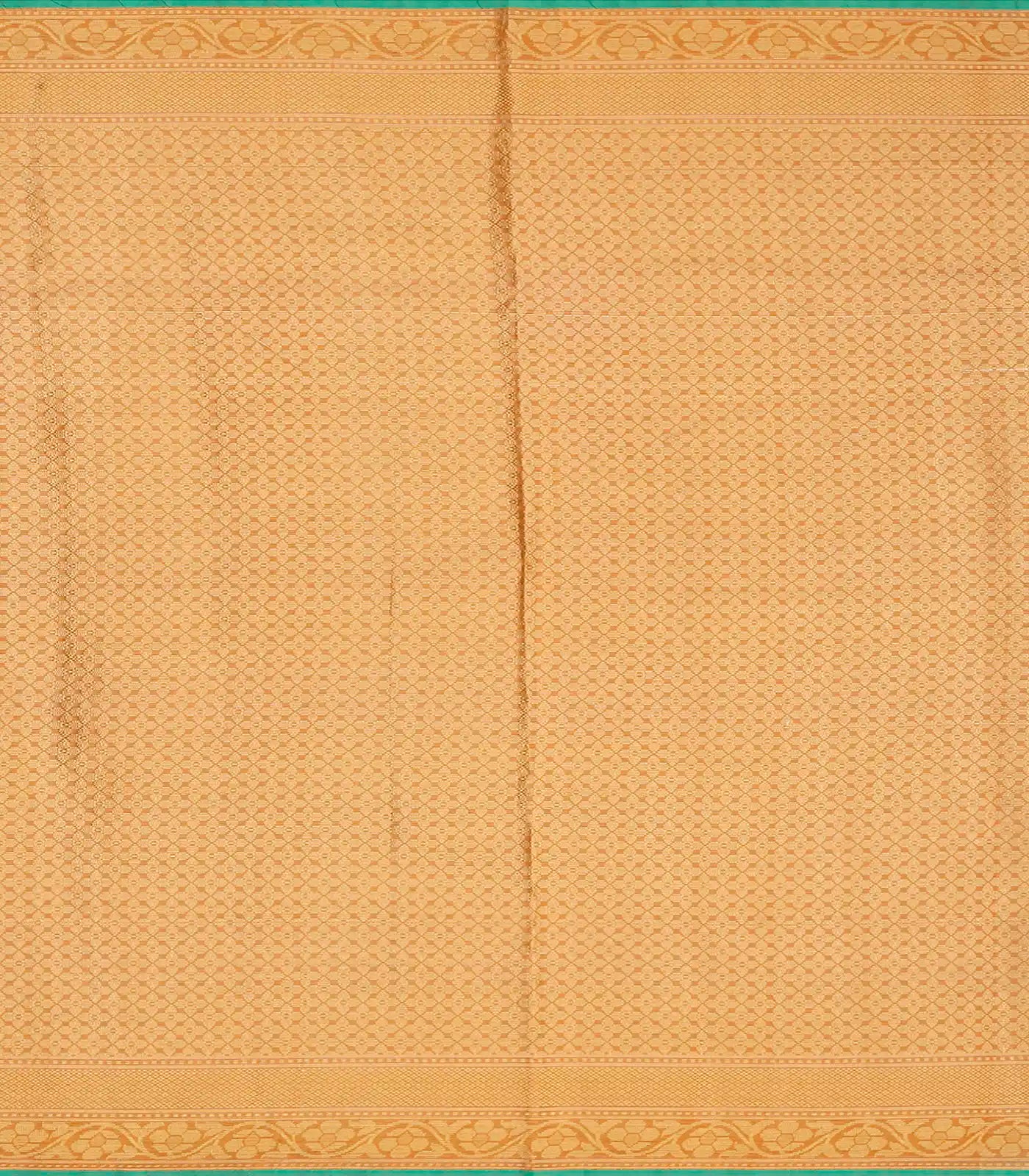 Peach Handloom Cotton Saree With Meena Floral Motifs-Peach