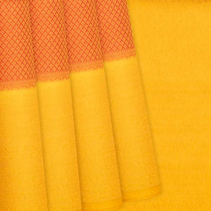 Crimson Woven Blended Softy Saree With Floral Motifs-Crimson