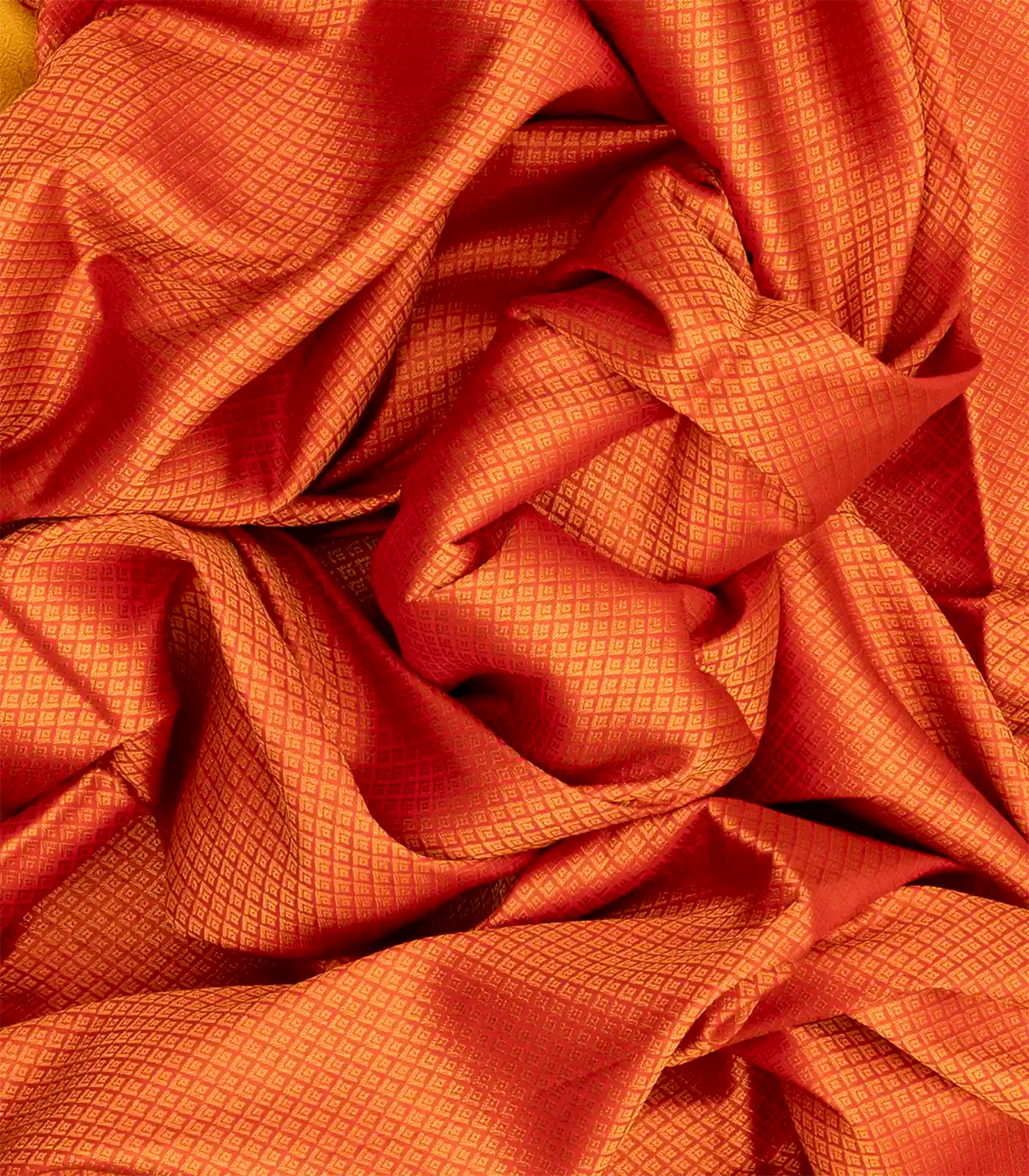 Crimson Woven Blended Softy Saree With Floral Motifs-Crimson