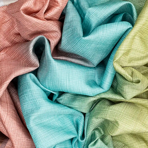 Multi Colour Woven Crushed Blended Saree With Printed Pichwai Cow Motifs-Multi colour