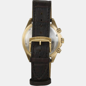 Eco-Drive Men Eco-Drive Black Dial Chronograph Leather Watch BL5562-18E