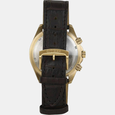 Eco-Drive Men Eco-Drive Black Dial Chronograph Leather Watch BL5562-18E