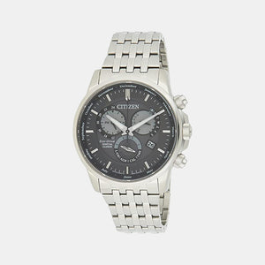 Eco-Drive Men Eco-Drive Grey Dial Chronograph Stainless Steel Watch BL8150-86H