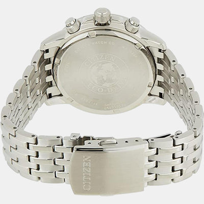 Eco-Drive Men Eco-Drive Grey Dial Chronograph Stainless Steel Watch BL8150-86H