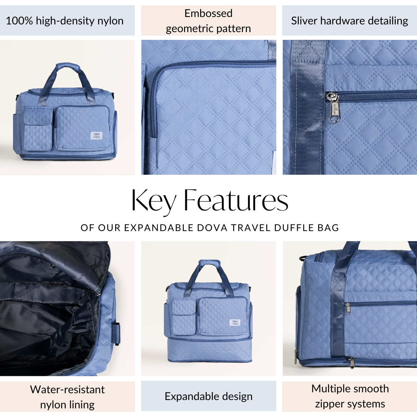 Expandable Dova Travel Duffle Bag