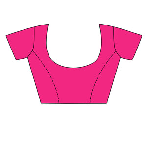 Sky Blue Silk Saree With Blouse Piece