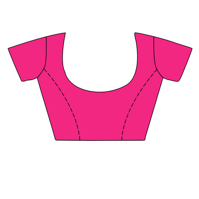 Sky Blue Silk Saree With Blouse Piece