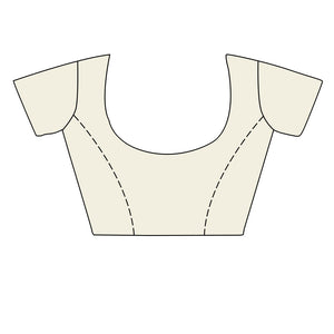 Cream Cotton Saree With Blouse Piece