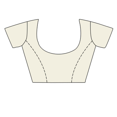 Cream Cotton Saree With Blouse Piece