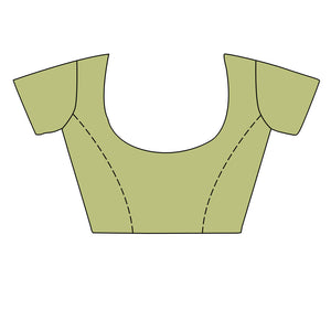 Green Silk Saree With Blouse Piece