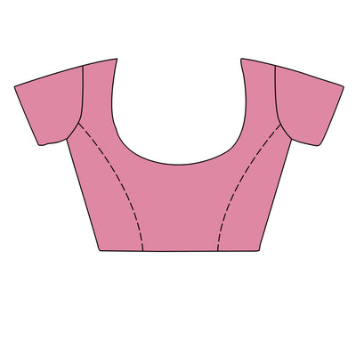 Pink Silk Saree With Blouse Piece