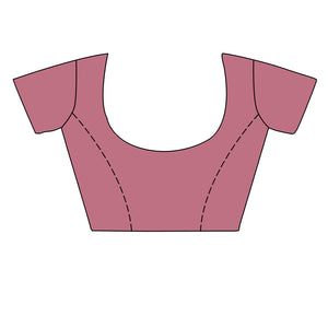 Pink Silk Saree With Blouse Piece