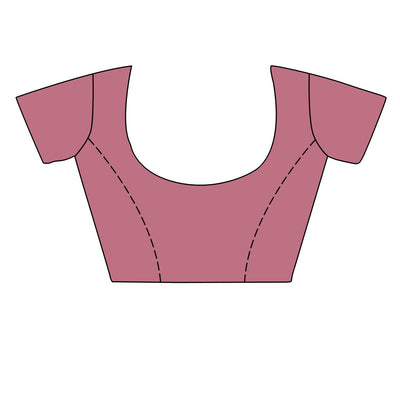 Pink Silk Saree With Blouse Piece