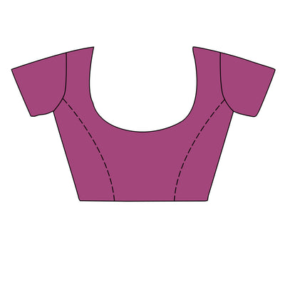 Magenta Silk Saree With Blouse Piece