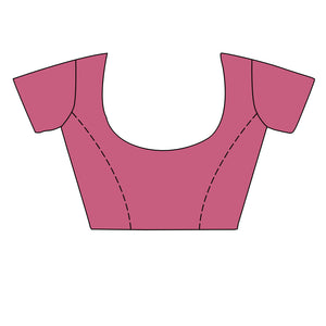 Blue Silk Saree With Blouse Piece