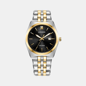 Corso Men Eco-Drive Black Dial Analog Stainless Steel Watch BM7334-58E