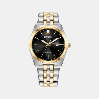 Corso Men Eco-Drive Black Dial Analog Stainless Steel Watch BM7334-58E