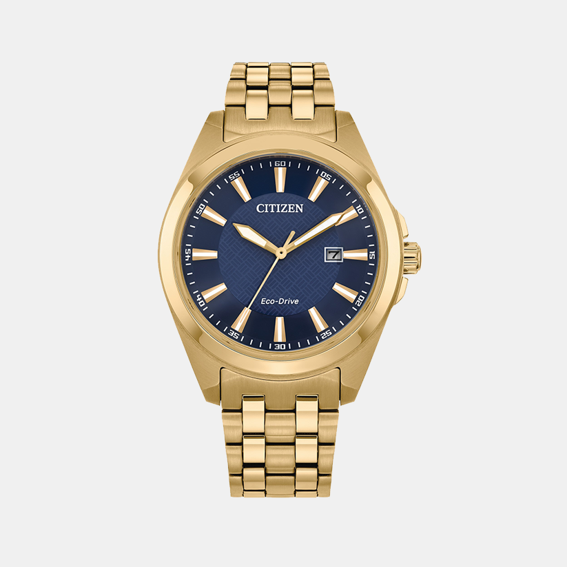 Eco-Drive Men Eco-Drive Blue Dial Analog Stainless Steel Watch BM7532-54L