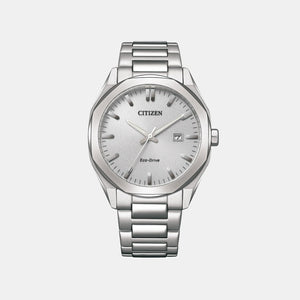 Eco-Drive Men Eco-Drive White Dial Analog Stainless Steel Watch BM7600-81A
