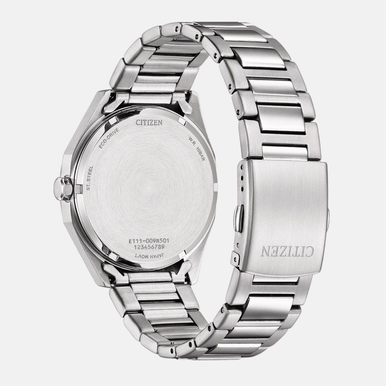 Eco-Drive Men Eco-Drive Green Dial Analog Stainless Steel Watch BM7630-80X