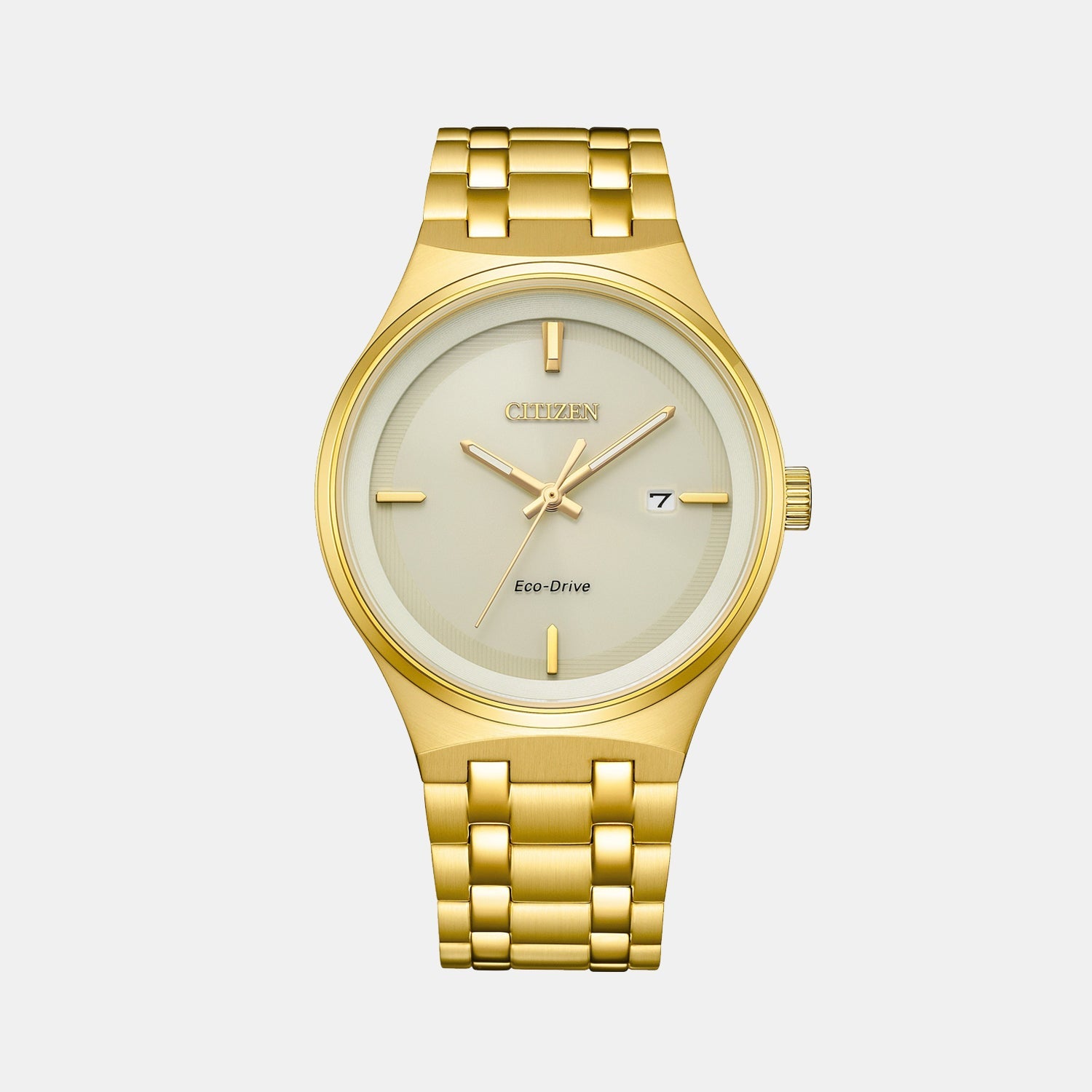 Axiom Men Eco-Drive White Dial Analog Stainless Steel Watch BM7652-52P