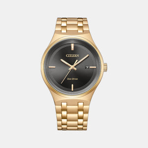 Eco-Drive Men Black Dial Analog Stainless Steel Watch BM7653-50E