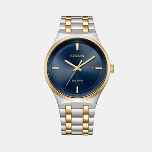 Axiom Men Eco-Drive Blue Dial Analog Stainless Steel Watch BM7656-51L