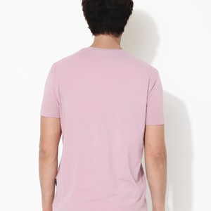 Rare Rabbit Articale Mens Bolt Dusky Pink Cotton Lycra Fabric Short Sleeve Crew Neck Regular Fit Graphic Print T-Shirt