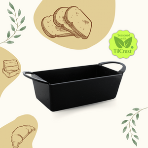 Trilonium Triple seasoned Iron bread mould pan 20cm | Black