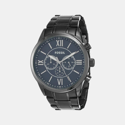 Flynn Men Quartz Blue Dial Chronograph Stainless Steel Watch BQ1126