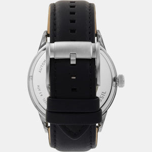 Flynn Men Automatic Black Dial Analog Leather Watch BQ2383