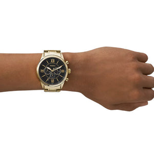 Fossil His and Her Black Dial Pair 46mm & 36mm BQ2400SET