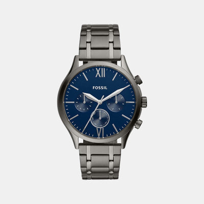 Fenmore Men Quartz Blue Dial Chronograph Stainless Steel Watch BQ2401