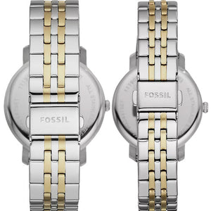 Fossil Lux Luther Silver Dial Pair 44mm & 34mm BQ2467SET