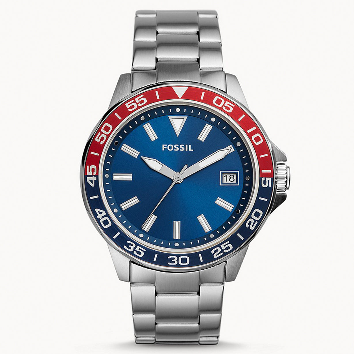 Fossil Bannon Blue Dial Men 45mm