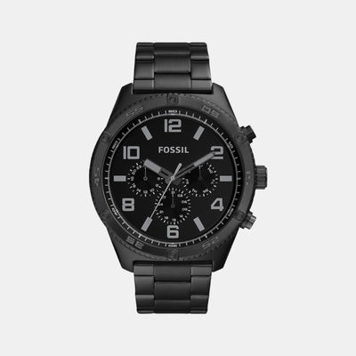 Brox Men Quartz Black Dial Chronograph Stainless Steel Watch BQ2532