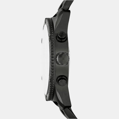 Brox Men Quartz Black Dial Chronograph Stainless Steel Watch BQ2532
