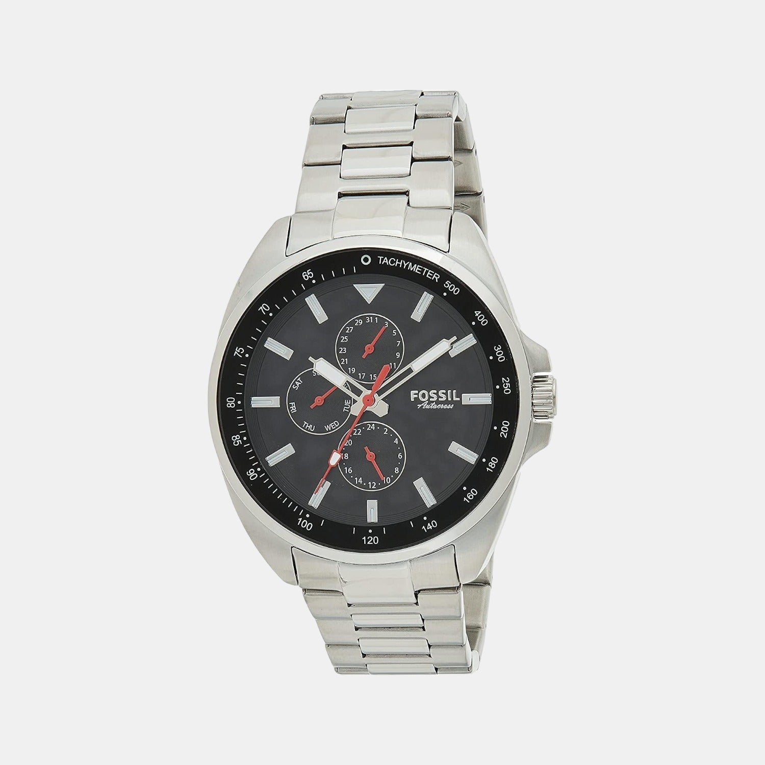 Autocross Men Quartz Black Dial Chronograph Stainless Steel Watch BQ2550