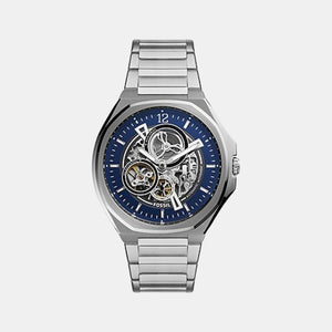 Evanston Men Automatic Blue Dial Analog Stainless Steel Watch BQ2620