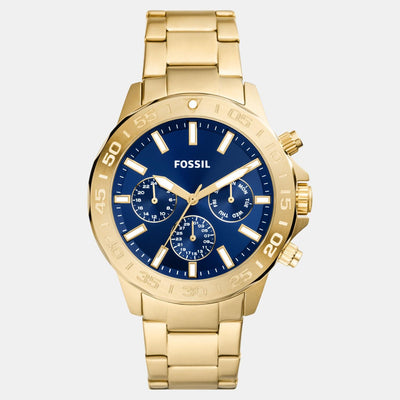 Bannon Men Quartz Blue Dial Multi-Function Stainless Steel Watch BQ2706