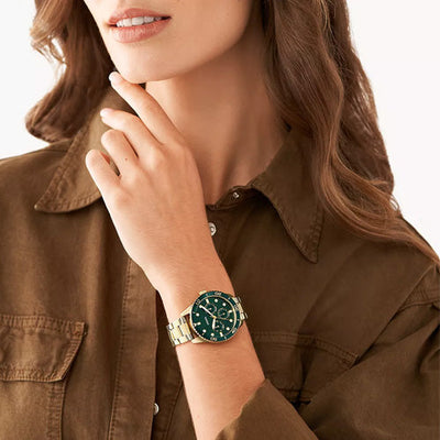 Fossil Bannon Green Dial Pair 45mm & 38mm BQ2754SET